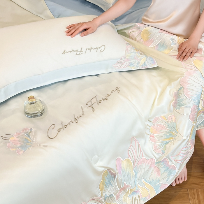 91家纺网 家纺一手货源 找家纺 女子家纺 2026新款天丝柔软亲肤夏凉被-华尔兹 华尔兹-白+蓝