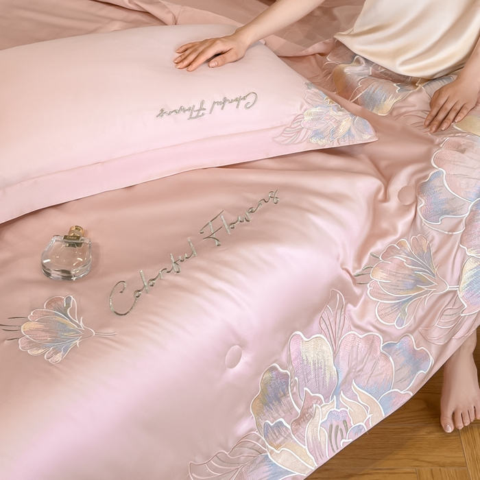 91家纺网 家纺一手货源 找家纺 女子家纺 2026新款天丝柔软亲肤夏凉被-华尔兹 华尔兹-少女粉