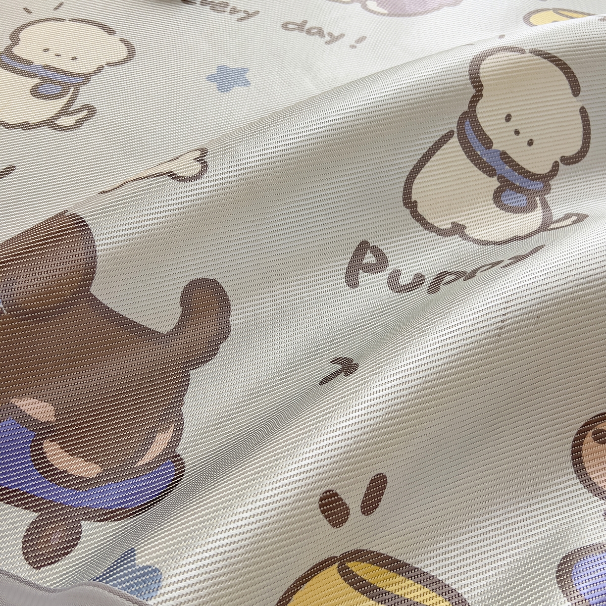 91家纺网 家纺一手货源 找家纺 川悦生活 2026新款时尚数码印花冰藤席 小狗运动会