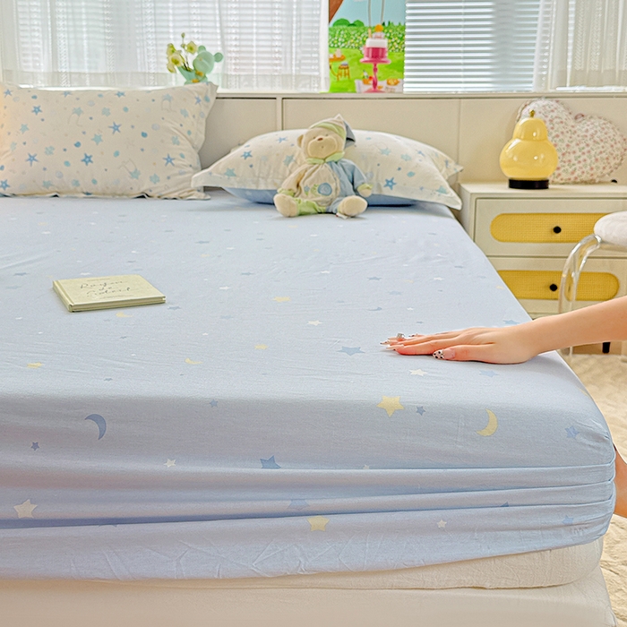 91家纺网 家纺一手货源 找家纺 依庭 2026新款12868全棉纯棉印花床笠挽星河