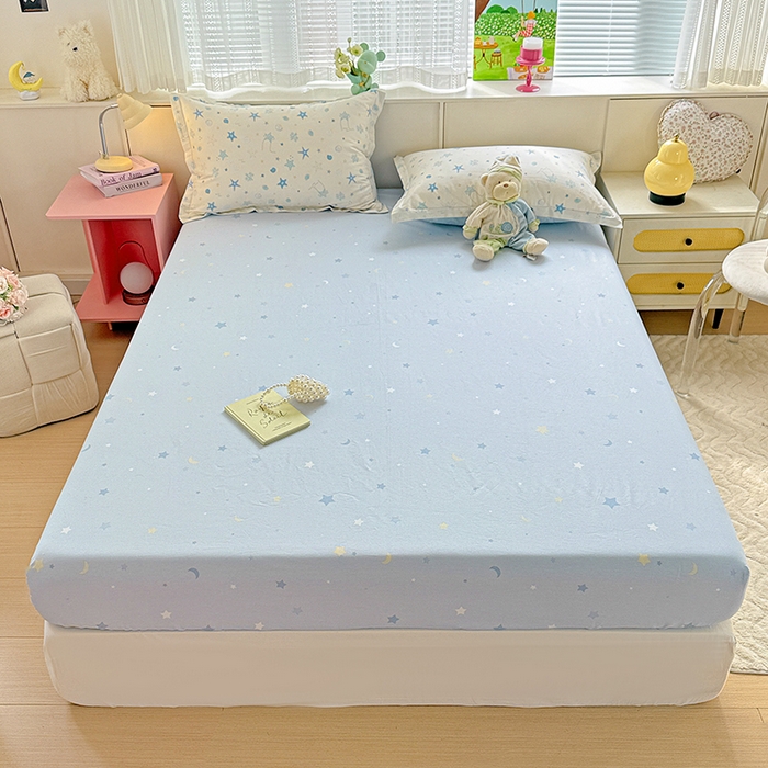 91家纺网 家纺一手货源 找家纺 依庭 2026新款12868全棉纯棉印花床笠挽星河