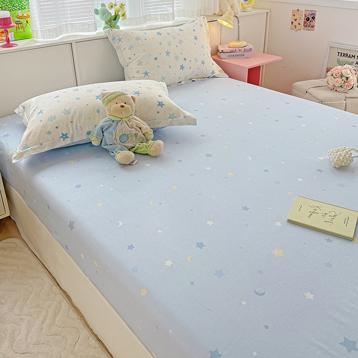 91家纺网 家纺一手货源 找家纺 依庭 2026新款12868全棉纯棉印花床笠挽星河