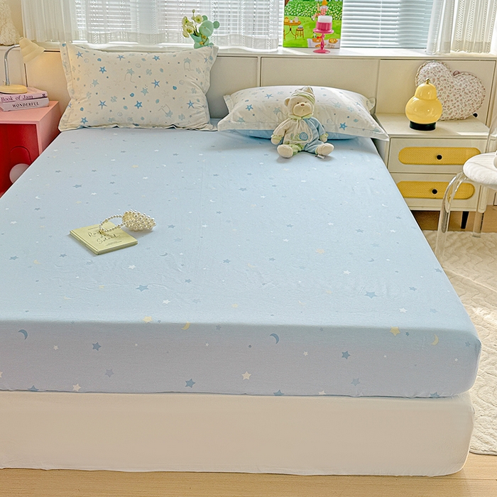 91家纺网 家纺一手货源 找家纺 依庭 2026新款12868全棉纯棉印花床笠挽星河