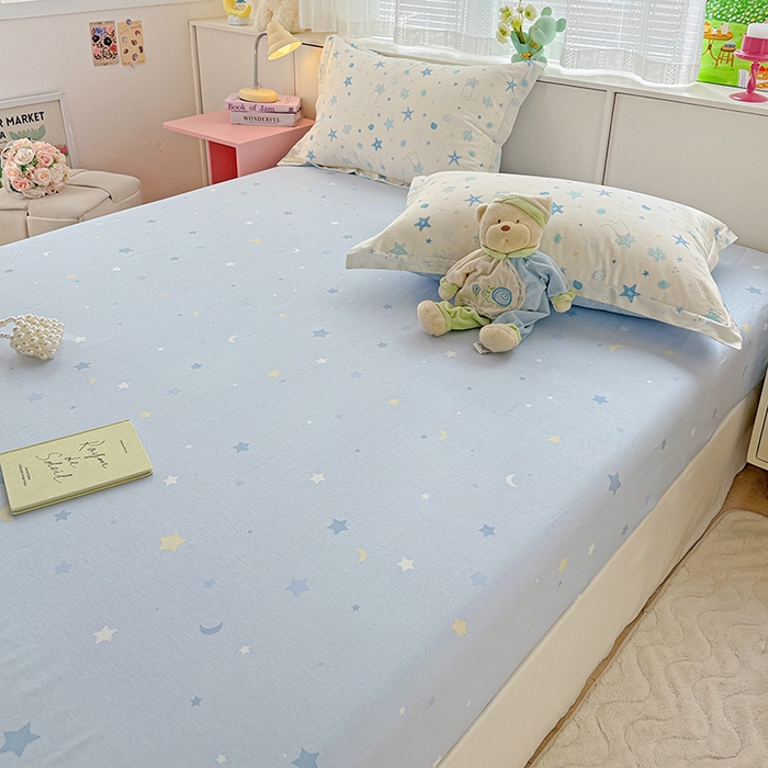 91家纺网 家纺一手货源 找家纺 依庭 2026新款12868全棉纯棉印花床笠挽星河