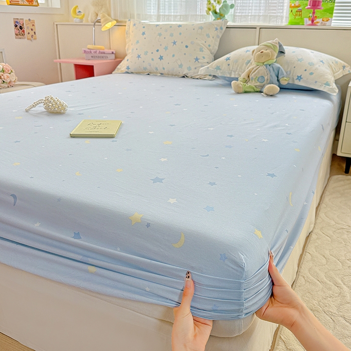 91家纺网 家纺一手货源 找家纺 依庭 2026新款12868全棉纯棉印花床笠挽星河