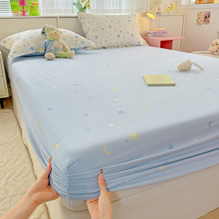 依庭 2026新款12868全棉纯棉印花床笠挽星河