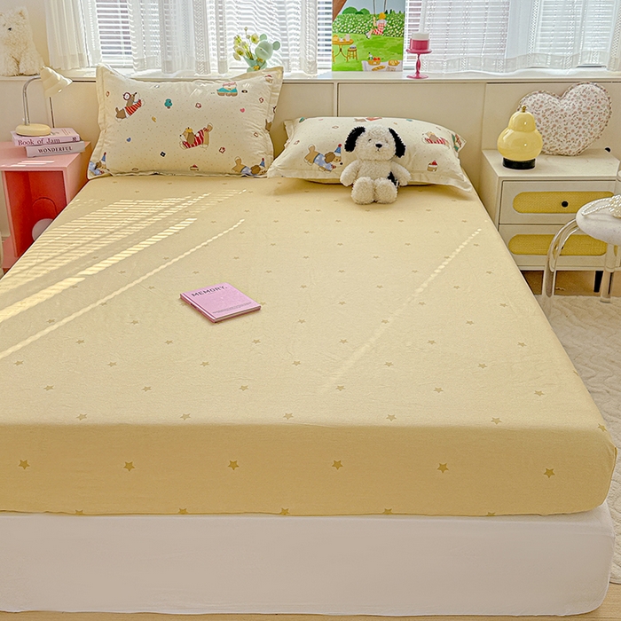 91家纺网 家纺一手货源 找家纺 依庭 2026新款12868全棉纯棉印花床笠汪星卧室