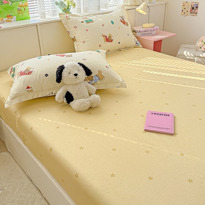 91家纺网 家纺一手货源 找家纺 依庭 2026新款12868全棉纯棉印花床笠汪星卧室