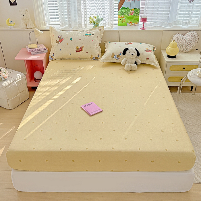 91家纺网 家纺一手货源 找家纺 依庭 2026新款12868全棉纯棉印花床笠汪星卧室