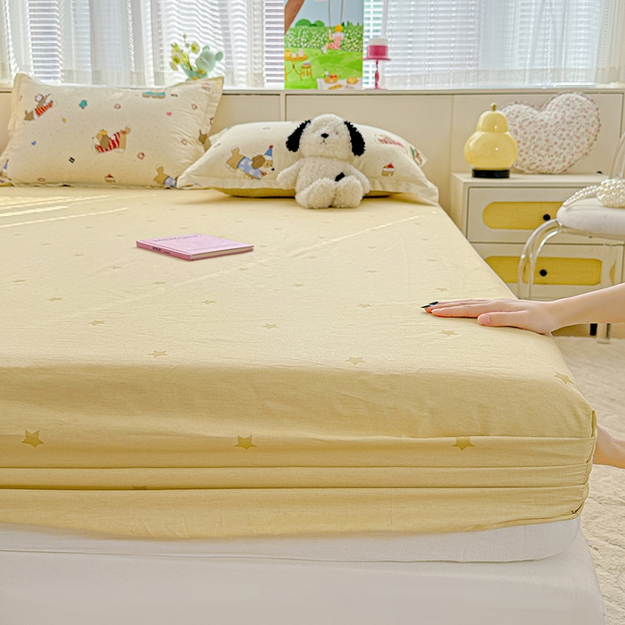 91家纺网 家纺一手货源 找家纺 依庭 2026新款12868全棉纯棉印花床笠汪星卧室