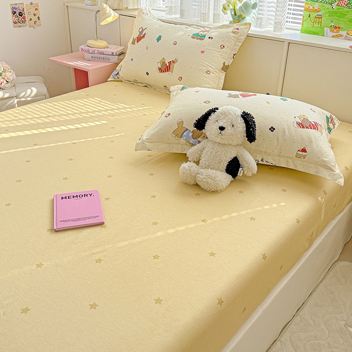 91家纺网 家纺一手货源 找家纺 依庭 2026新款12868全棉纯棉印花床笠汪星卧室