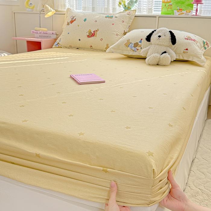 91家纺网 家纺一手货源 找家纺 依庭 2026新款12868全棉纯棉印花床笠汪星卧室