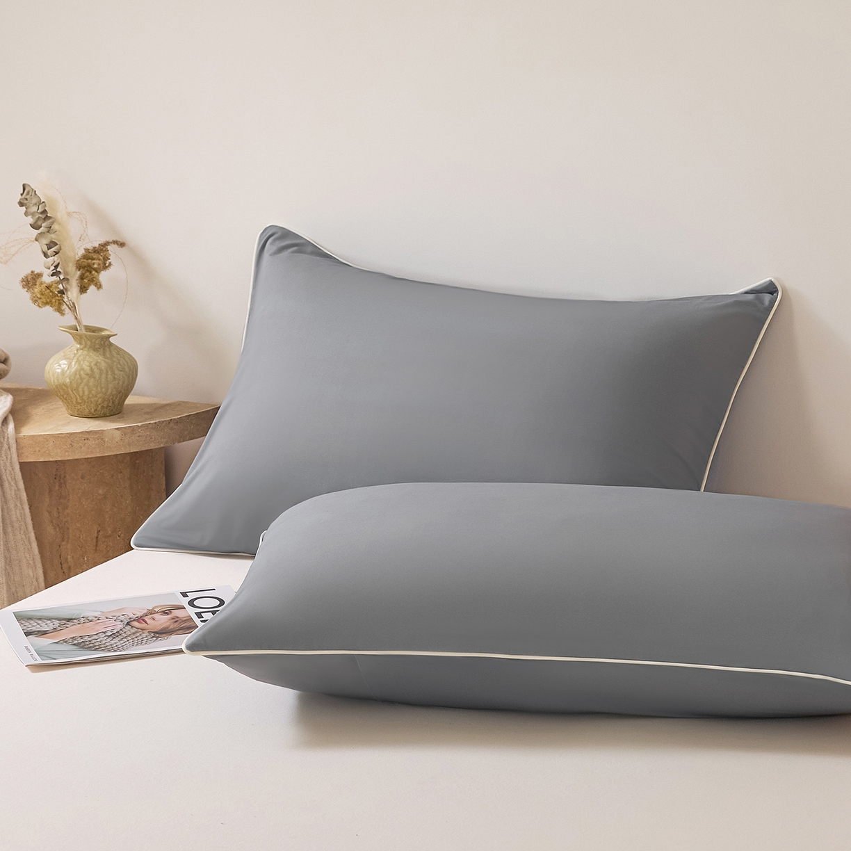 91家纺网 家纺一手货源 找家纺 寐眠 2026新款凉感纯色双拼夏被夏凉被空调被-风格二 云灰冰柔