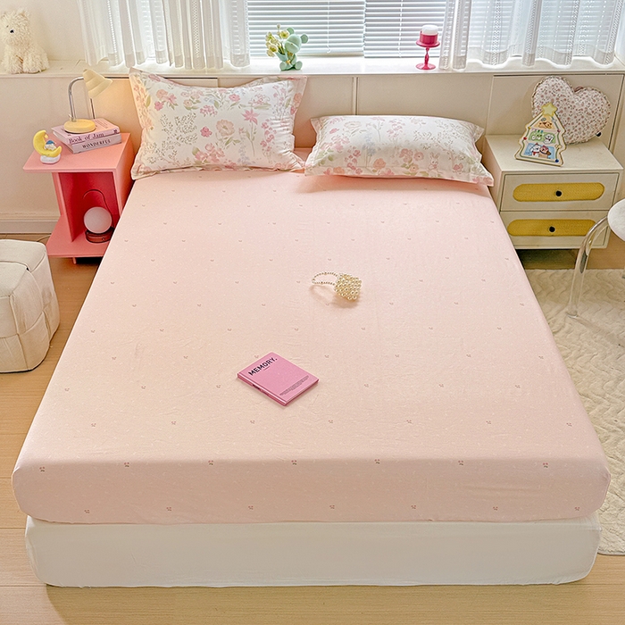 91家纺网 家纺一手货源 找家纺 依庭 2026新款12868全棉纯棉印花床笠闻花薇名