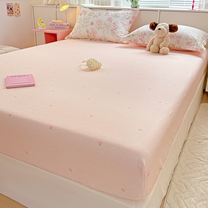 91家纺网 家纺一手货源 找家纺 依庭 2026新款12868全棉纯棉印花床笠闻花薇名