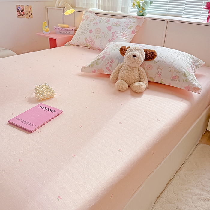 91家纺网 家纺一手货源 找家纺 依庭 2026新款12868全棉纯棉印花床笠闻花薇名