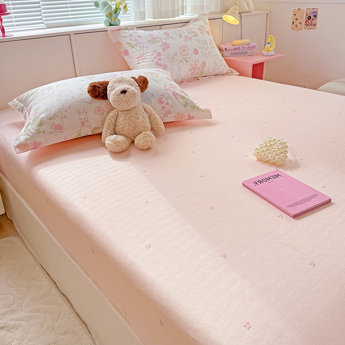 91家纺网 家纺一手货源 找家纺 依庭 2026新款12868全棉纯棉印花床笠闻花薇名