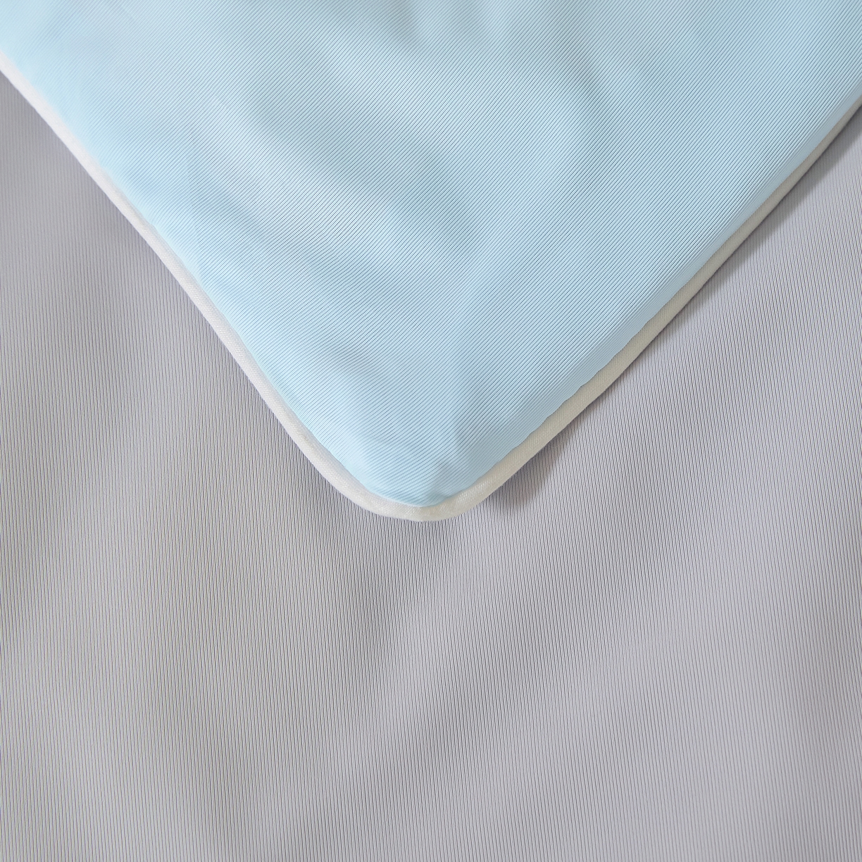 91家纺网 家纺一手货源 找家纺 寐眠 2026新款凉感纯色双拼夏被夏凉被空调被-风格二 云屿冰蓝