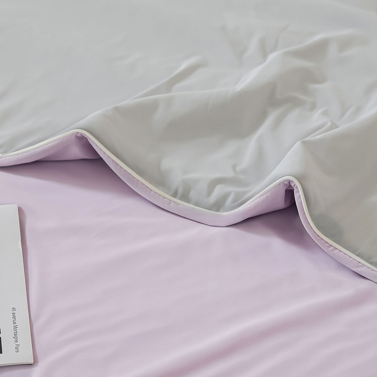 91家纺网 家纺一手货源 找家纺 寐眠 2026新款凉感纯色双拼夏被夏凉被空调被-风格二 紫芋冰絮