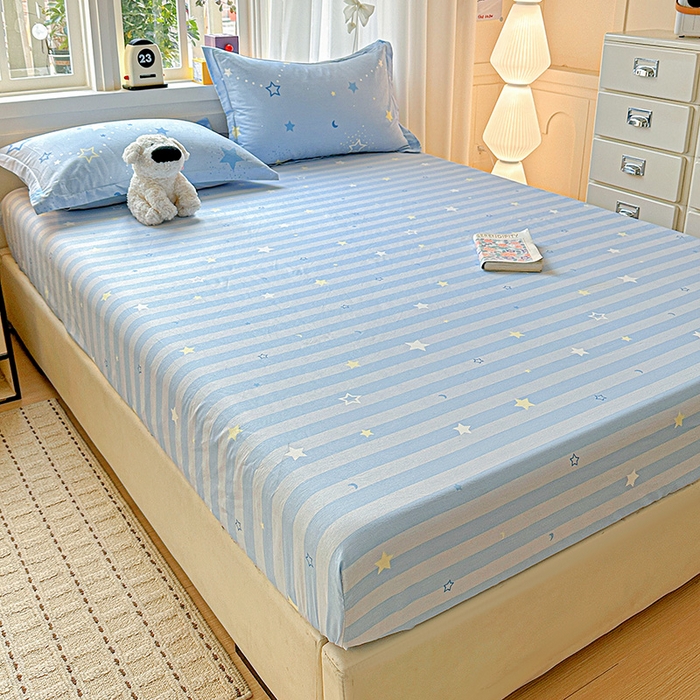 91家纺网 家纺一手货源 找家纺 依庭 2026新款12868全棉纯棉印花床笠五星集