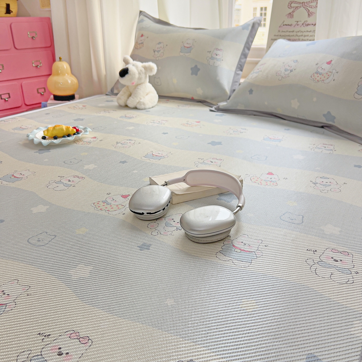 91家纺网 家纺一手货源 找家纺 川悦生活 2026新款时尚数码印花冰藤席 幸运西高地