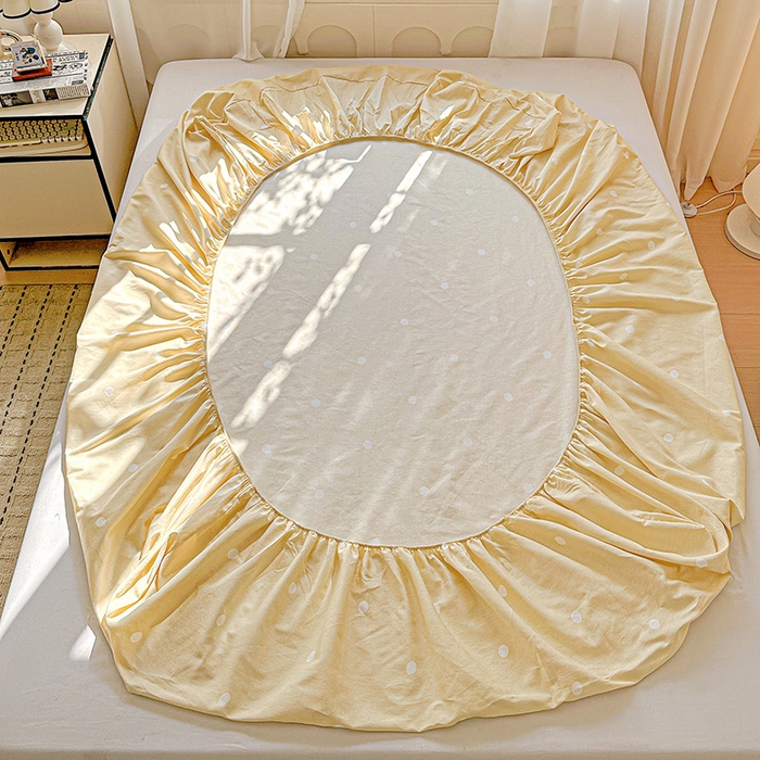 91家纺网 家纺一手货源 找家纺 依庭 2026新款12868全棉纯棉印花床笠小花熊