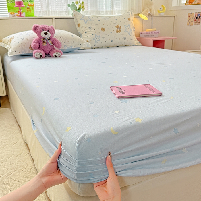 依庭 2026新款12868全棉纯棉印花床笠小熊天文馆