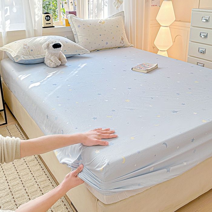 依庭 2026新款12868全棉纯棉印花床笠星眠小熊