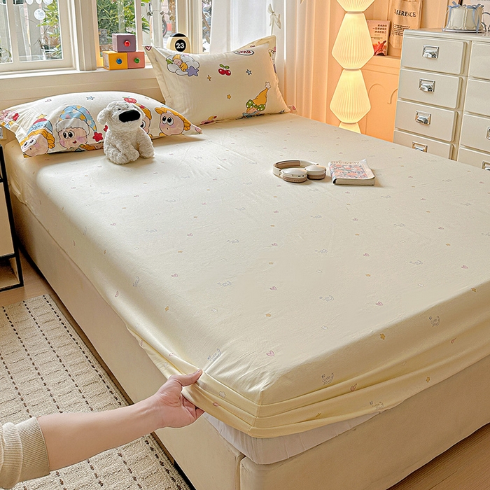 91家纺网 家纺一手货源 找家纺 依庭 2026新款12868全棉纯棉印花床笠星星漫游记