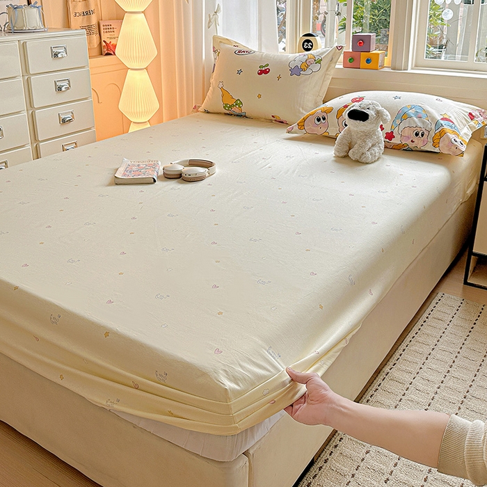 91家纺网 家纺一手货源 找家纺 依庭 2026新款12868全棉纯棉印花床笠星星漫游记