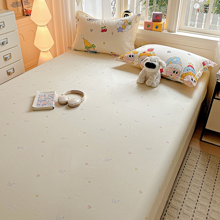 91家纺网 家纺一手货源 找家纺 依庭 2026新款12868全棉纯棉印花床笠星星漫游记