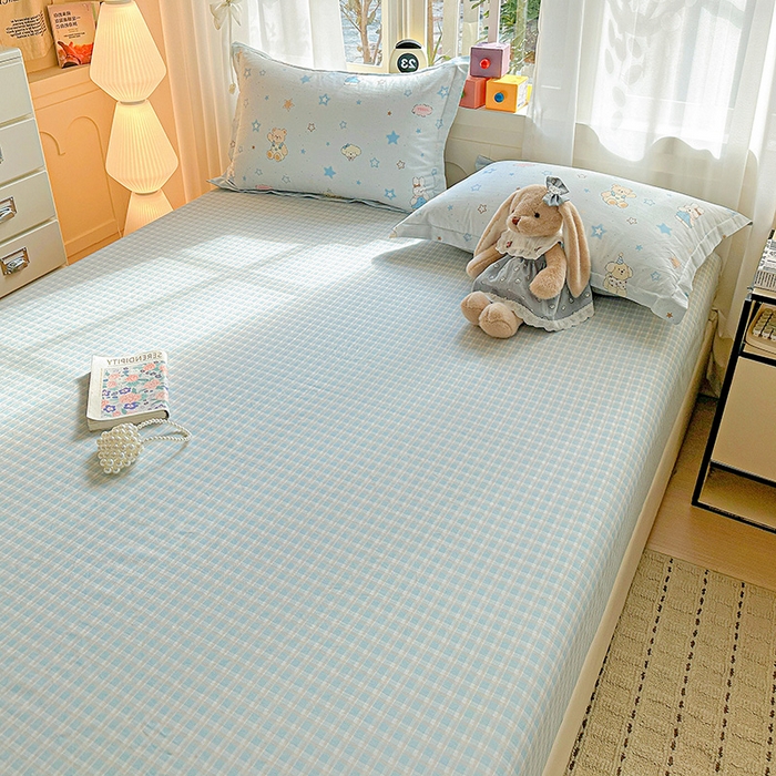 91家纺网 家纺一手货源 找家纺 依庭 2026新款12868全棉纯棉印花床笠星星童话园