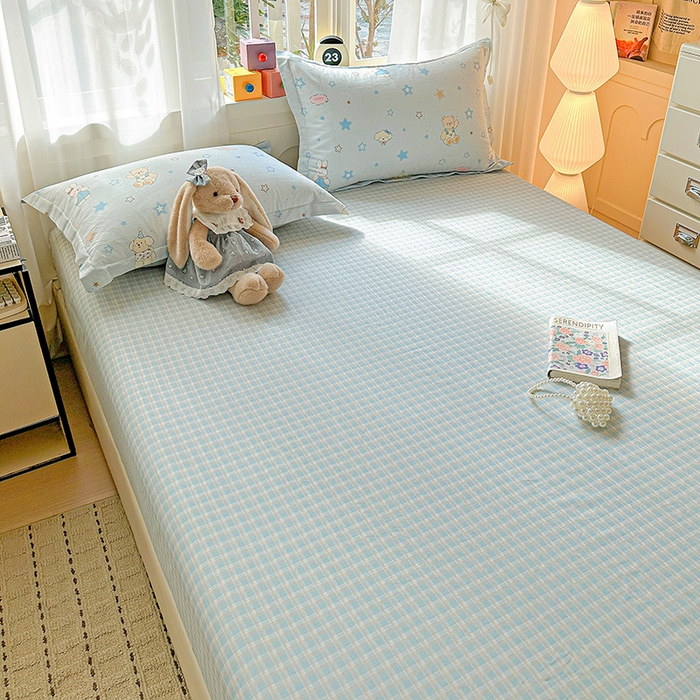 91家纺网 家纺一手货源 找家纺 依庭 2026新款12868全棉纯棉印花床笠星星童话园