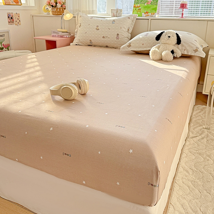 91家纺网 家纺一手货源 找家纺 依庭 2026新款12868全棉纯棉印花床笠熊熊漫歌