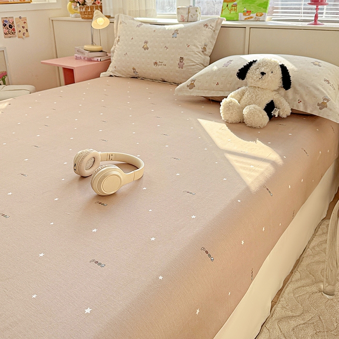 91家纺网 家纺一手货源 找家纺 依庭 2026新款12868全棉纯棉印花床笠熊熊漫歌