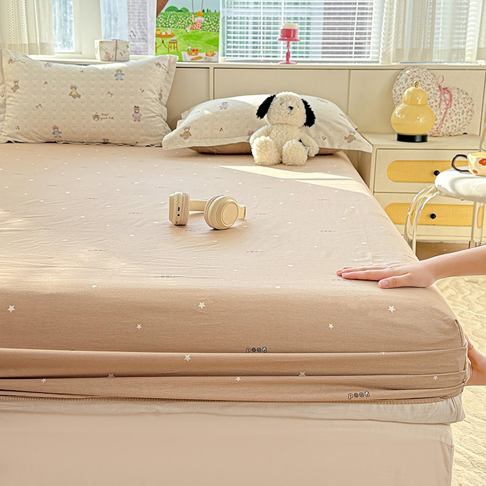 91家纺网 家纺一手货源 找家纺 依庭 2026新款12868全棉纯棉印花床笠熊熊漫歌