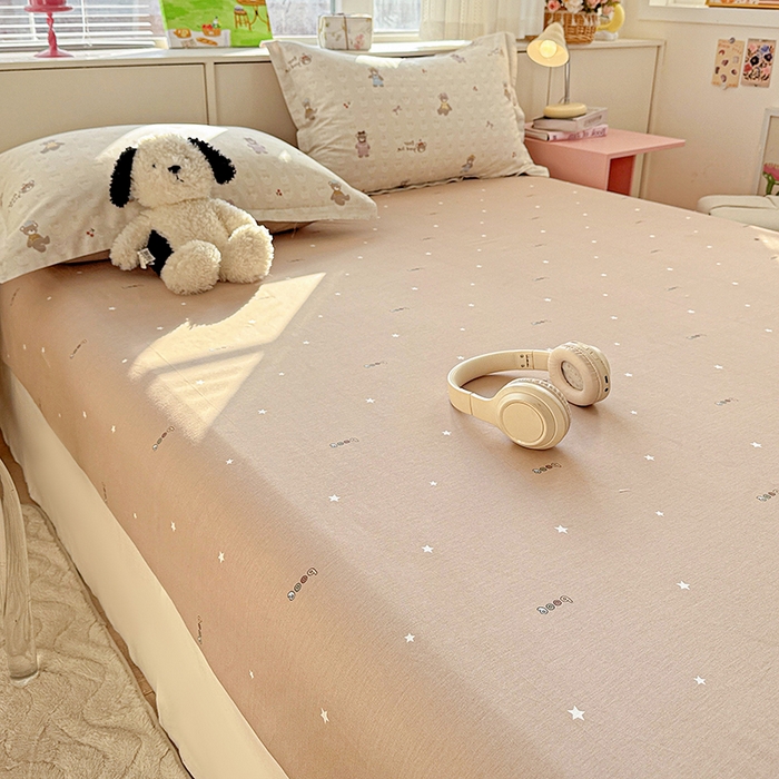 91家纺网 家纺一手货源 找家纺 依庭 2026新款12868全棉纯棉印花床笠熊熊漫歌