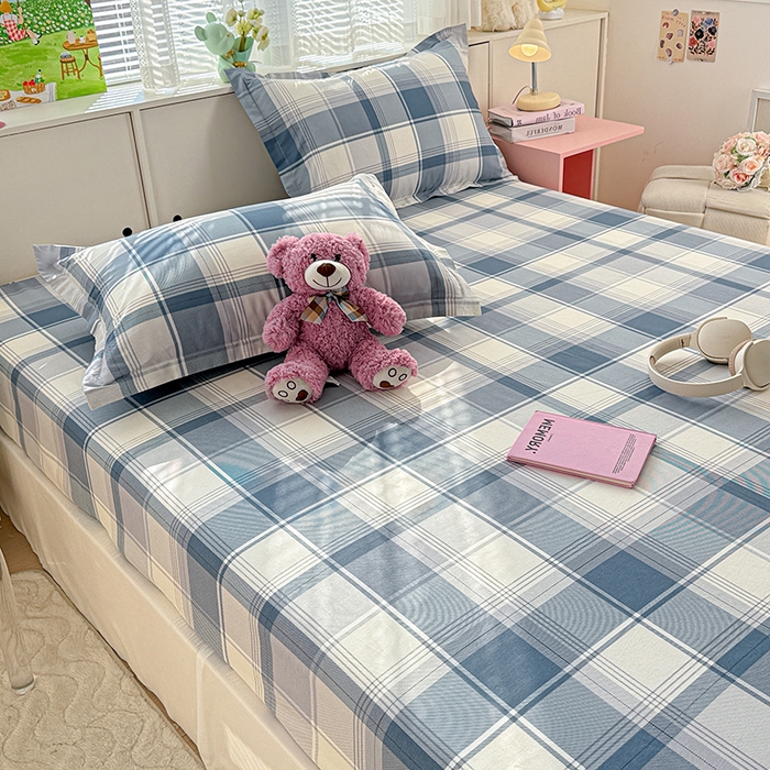 91家纺网 家纺一手货源 找家纺 依庭 2026新款12868全棉纯棉印花床笠悬浮晶阵