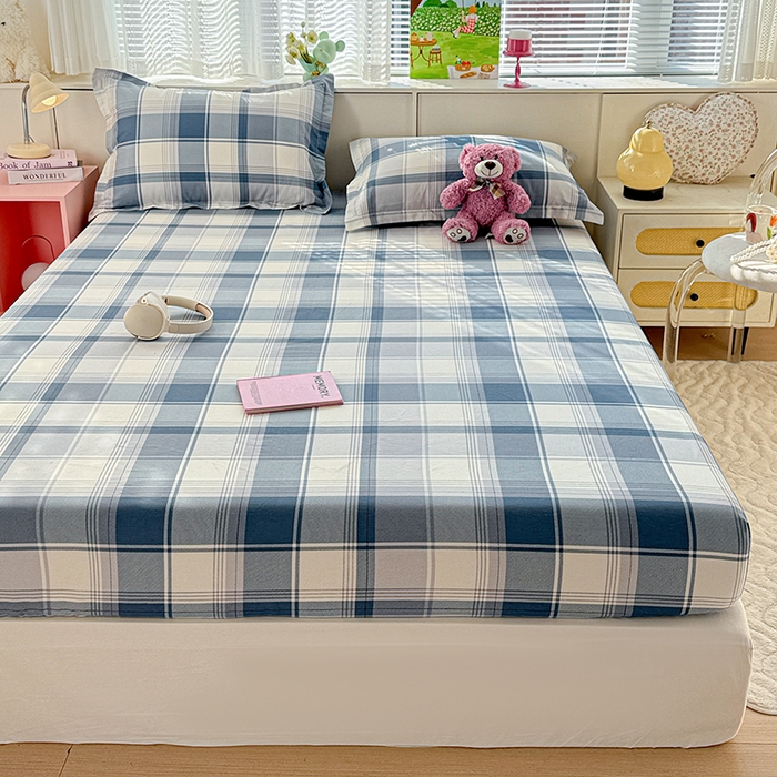 91家纺网 家纺一手货源 找家纺 依庭 2026新款12868全棉纯棉印花床笠悬浮晶阵