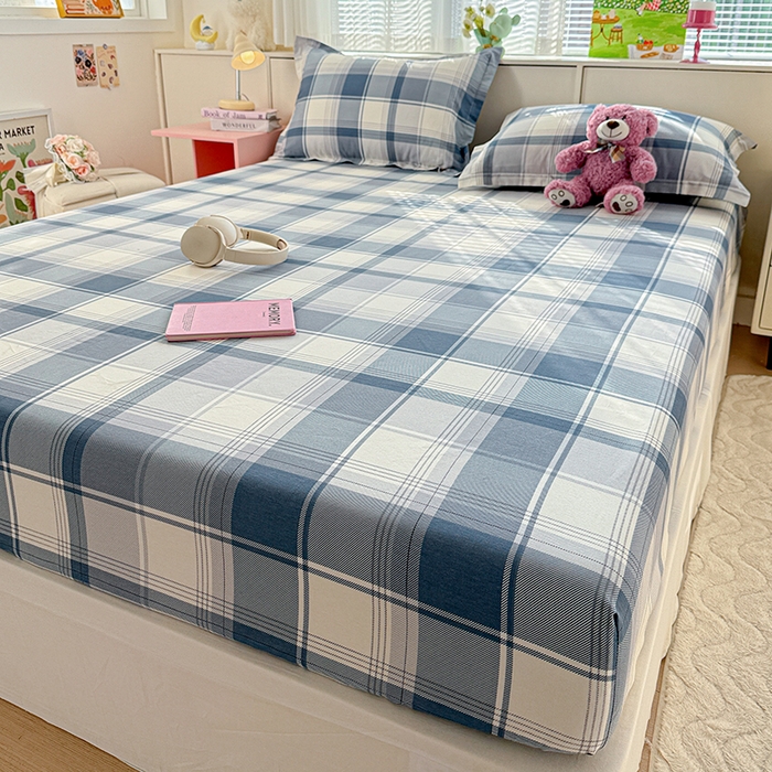 91家纺网 家纺一手货源 找家纺 依庭 2026新款12868全棉纯棉印花床笠悬浮晶阵