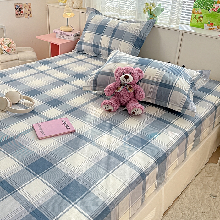 91家纺网 家纺一手货源 找家纺 依庭 2026新款12868全棉纯棉印花床笠悬浮晶阵