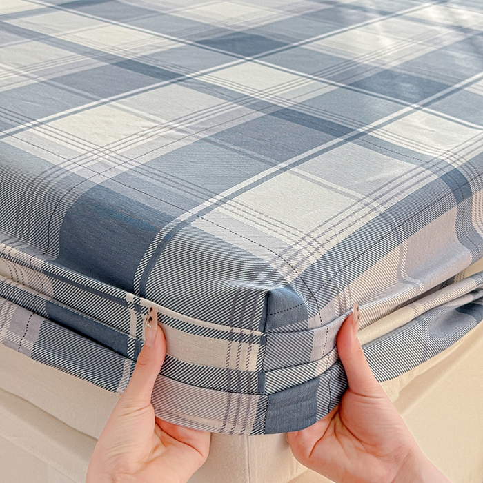 91家纺网 家纺一手货源 找家纺 依庭 2026新款12868全棉纯棉印花床笠悬浮晶阵