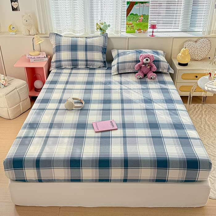 91家纺网 家纺一手货源 找家纺 依庭 2026新款12868全棉纯棉印花床笠悬浮晶阵