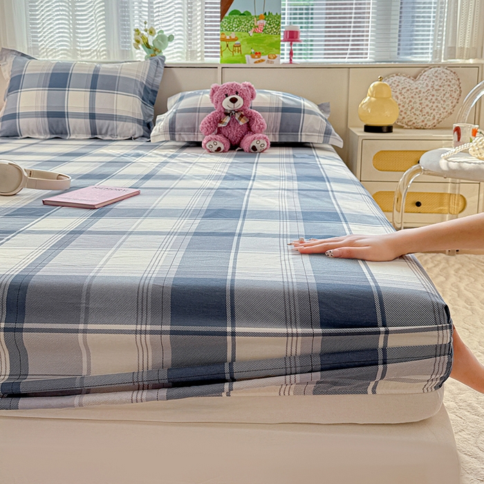 91家纺网 家纺一手货源 找家纺 依庭 2026新款12868全棉纯棉印花床笠悬浮晶阵