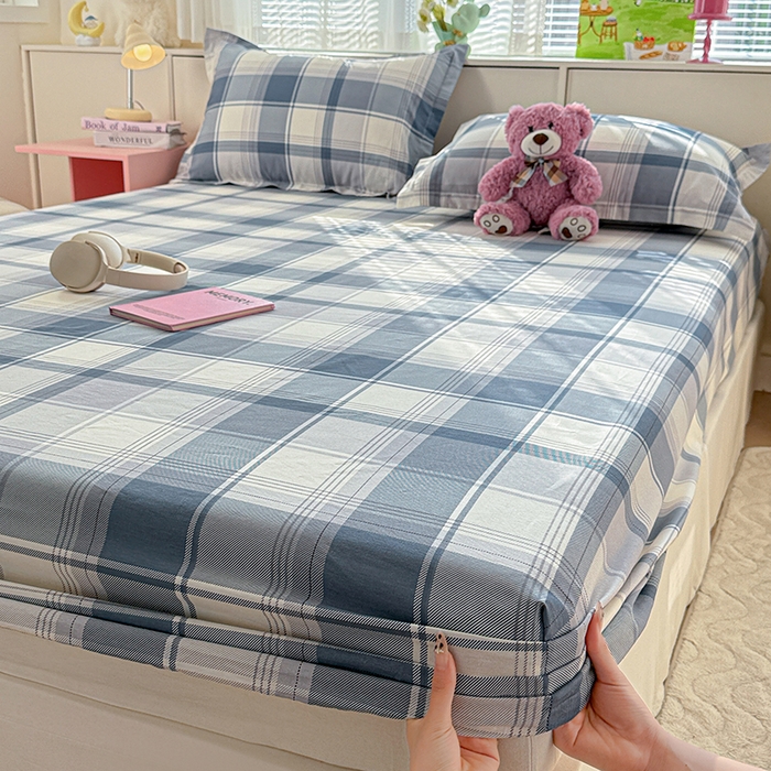 91家纺网 家纺一手货源 找家纺 依庭 2026新款12868全棉纯棉印花床笠悬浮晶阵