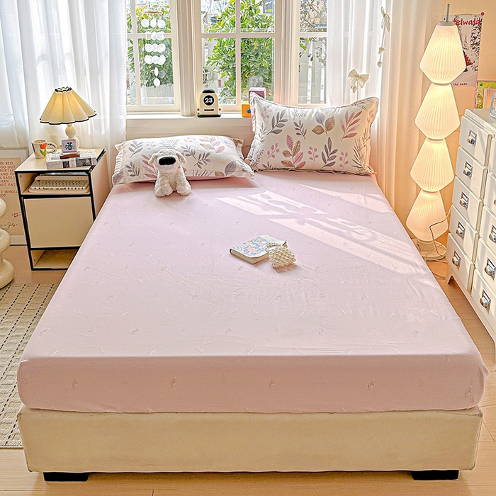 91家纺网 家纺一手货源 找家纺 依庭 2026新款12868全棉纯棉印花床笠叶语轻喃