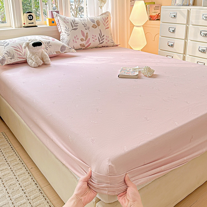 91家纺网 家纺一手货源 找家纺 依庭 2026新款12868全棉纯棉印花床笠叶语轻喃