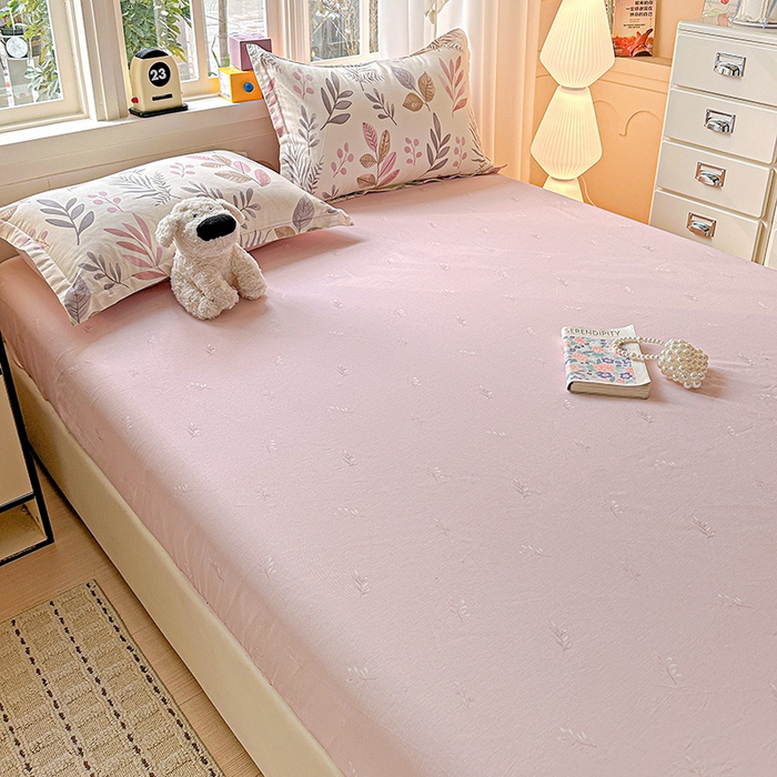 91家纺网 家纺一手货源 找家纺 依庭 2026新款12868全棉纯棉印花床笠叶语轻喃