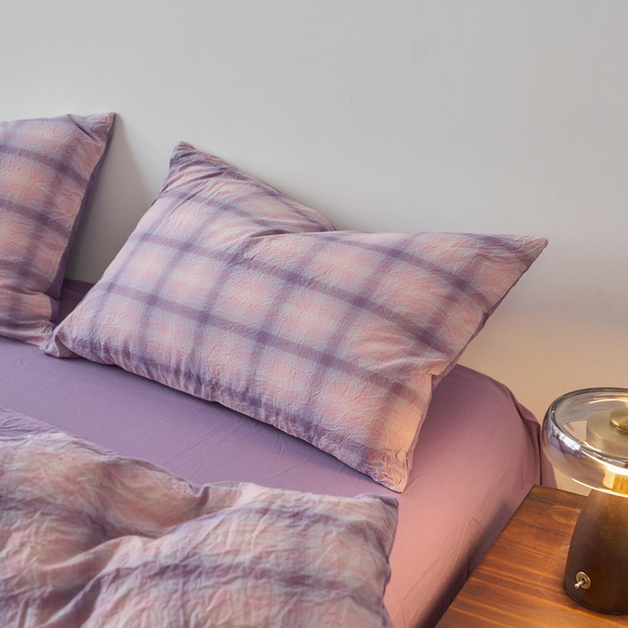 91家纺网 家纺一手货源 找家纺 春皖家纺 2026春夏新款全棉纯棉水洗棉四件套 鸢尾紫