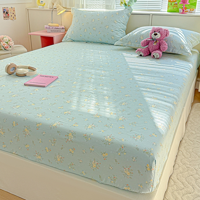 91家纺网 家纺一手货源 找家纺 依庭 2026新款12868全棉纯棉印花床笠云舒花